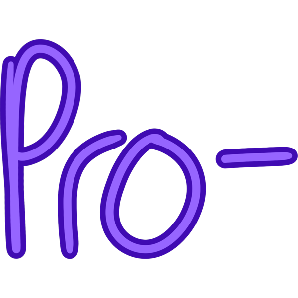 Pro- in purple